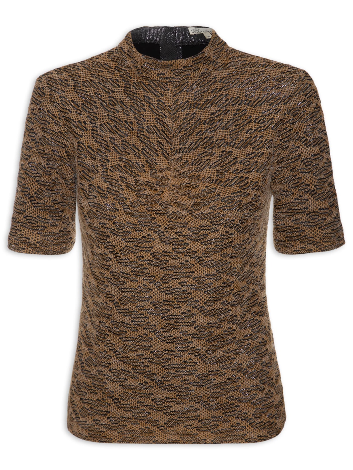 Blusa Feminina Renda Camurça Raquel - Marrom