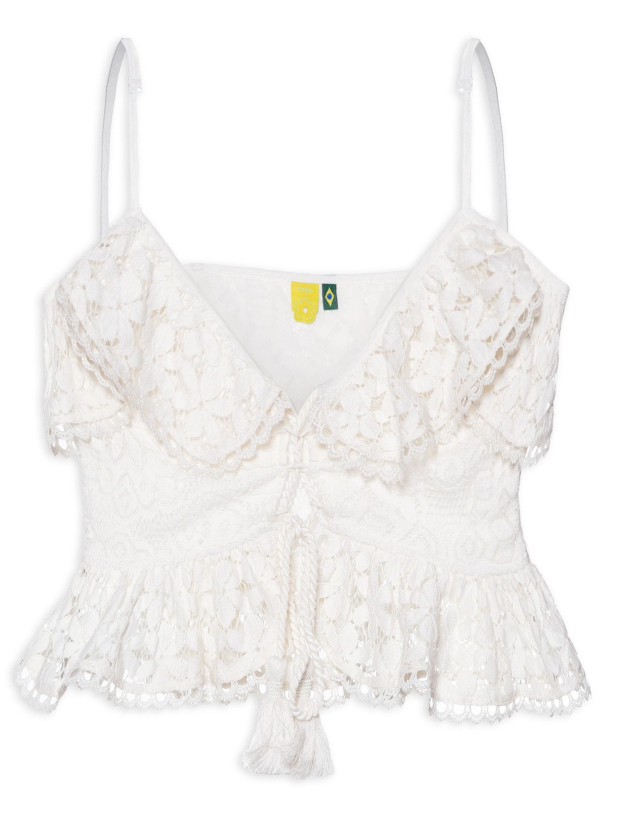 Blusa Feminina Renda Doce Tropical - Branco
