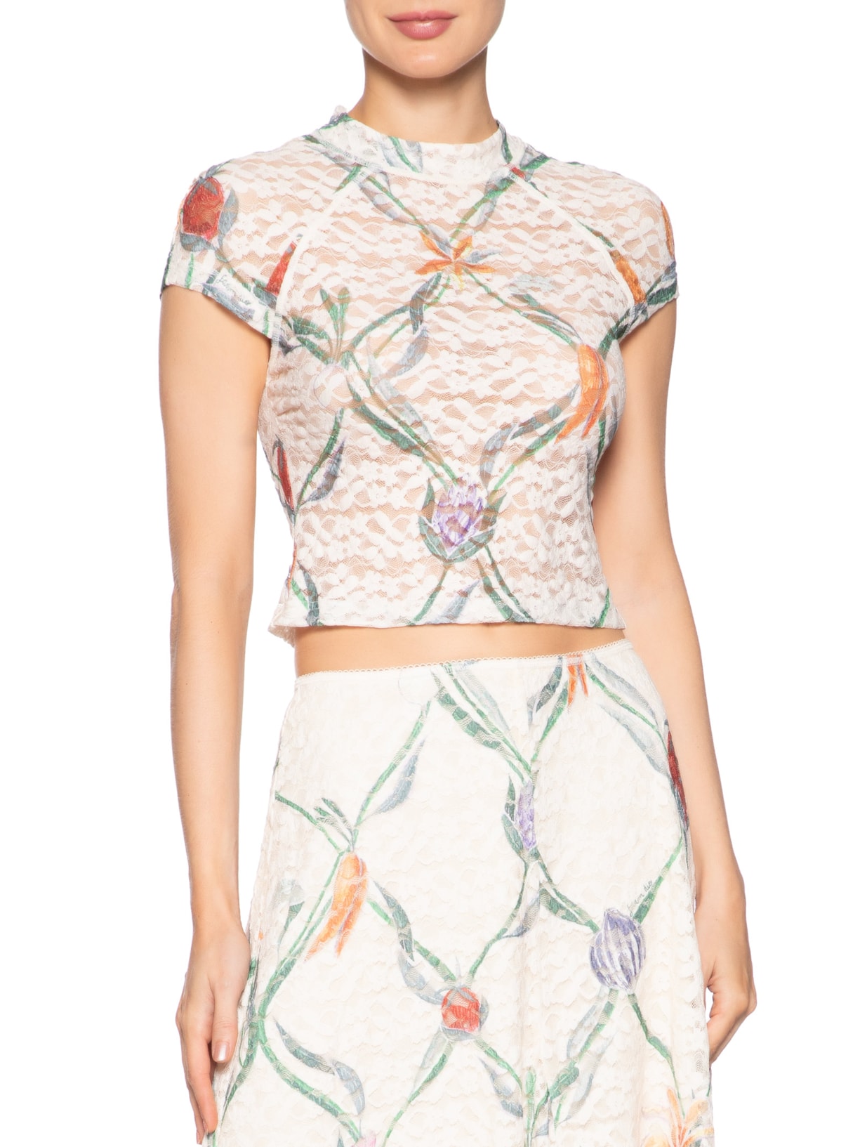 Blusa Feminina Renda Feira De Legumes Off White Farm
