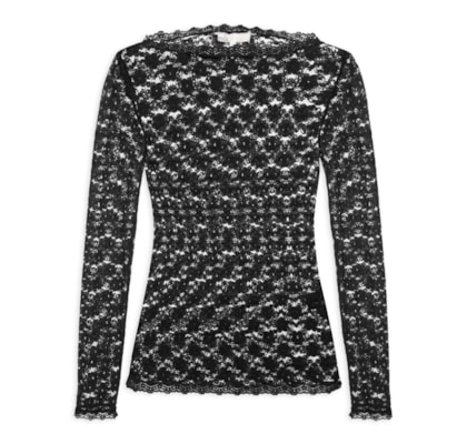 Blusa Feminina Renda Lasie Stella - Preto