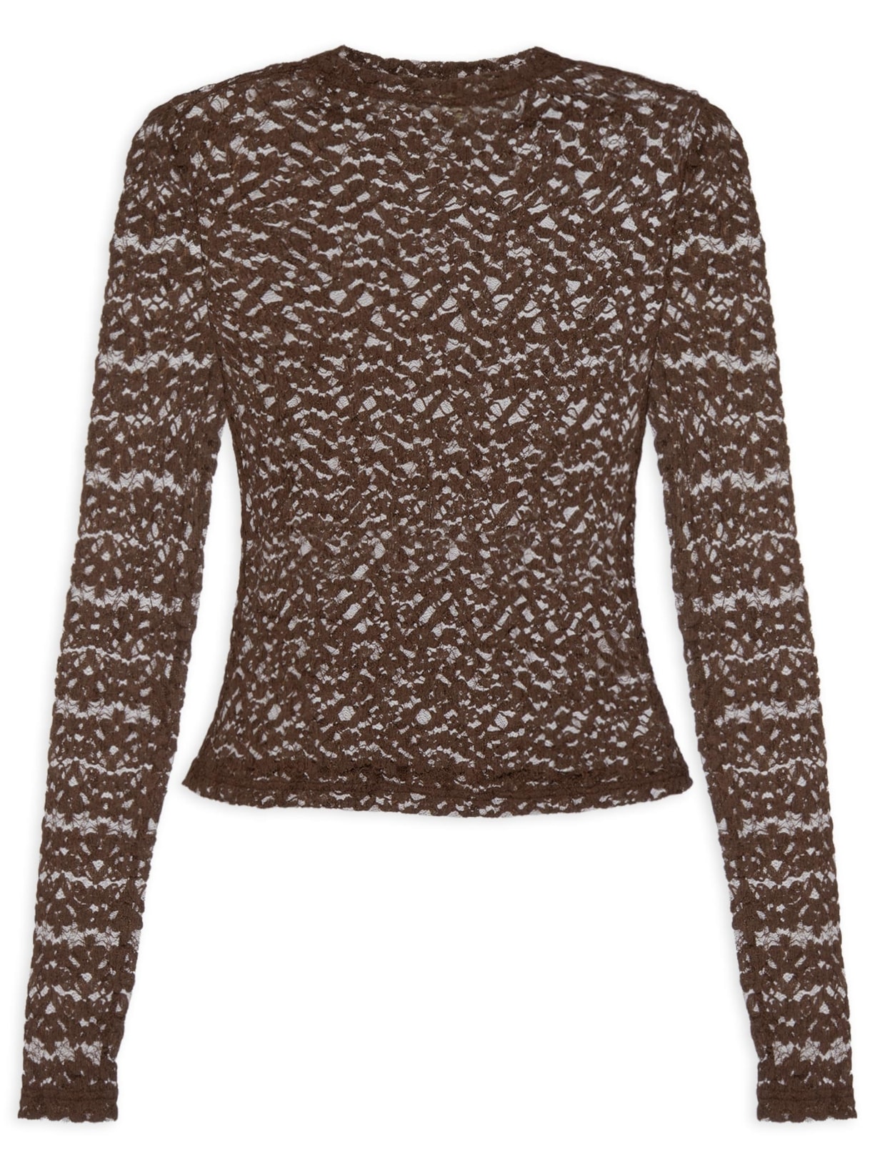 Blusa Feminina Renda Marrom Farm