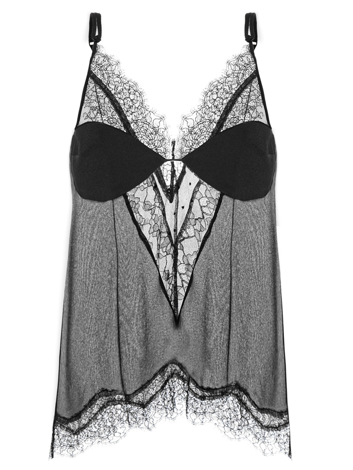 Blusa Feminina Renda Teresa Mix Rendas - Preto