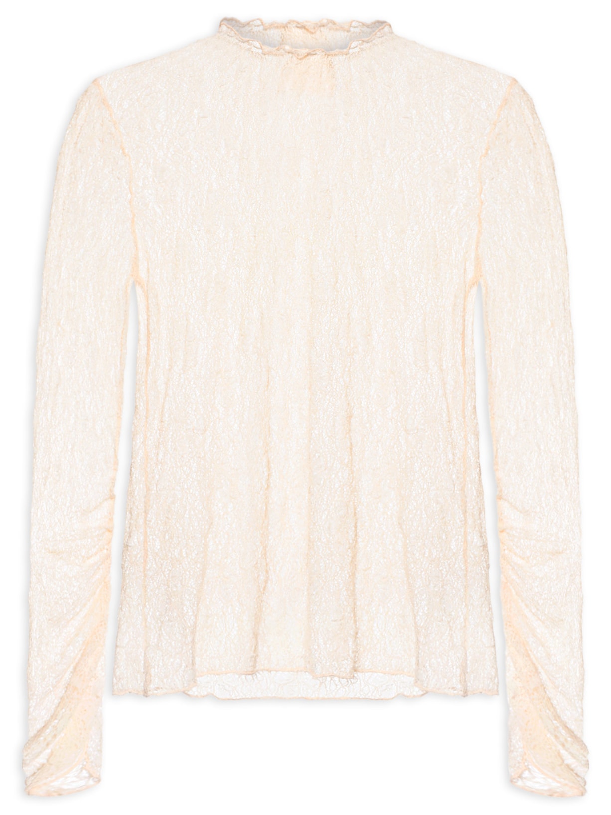 Blusa Feminina Rendinha Liquen - Bege