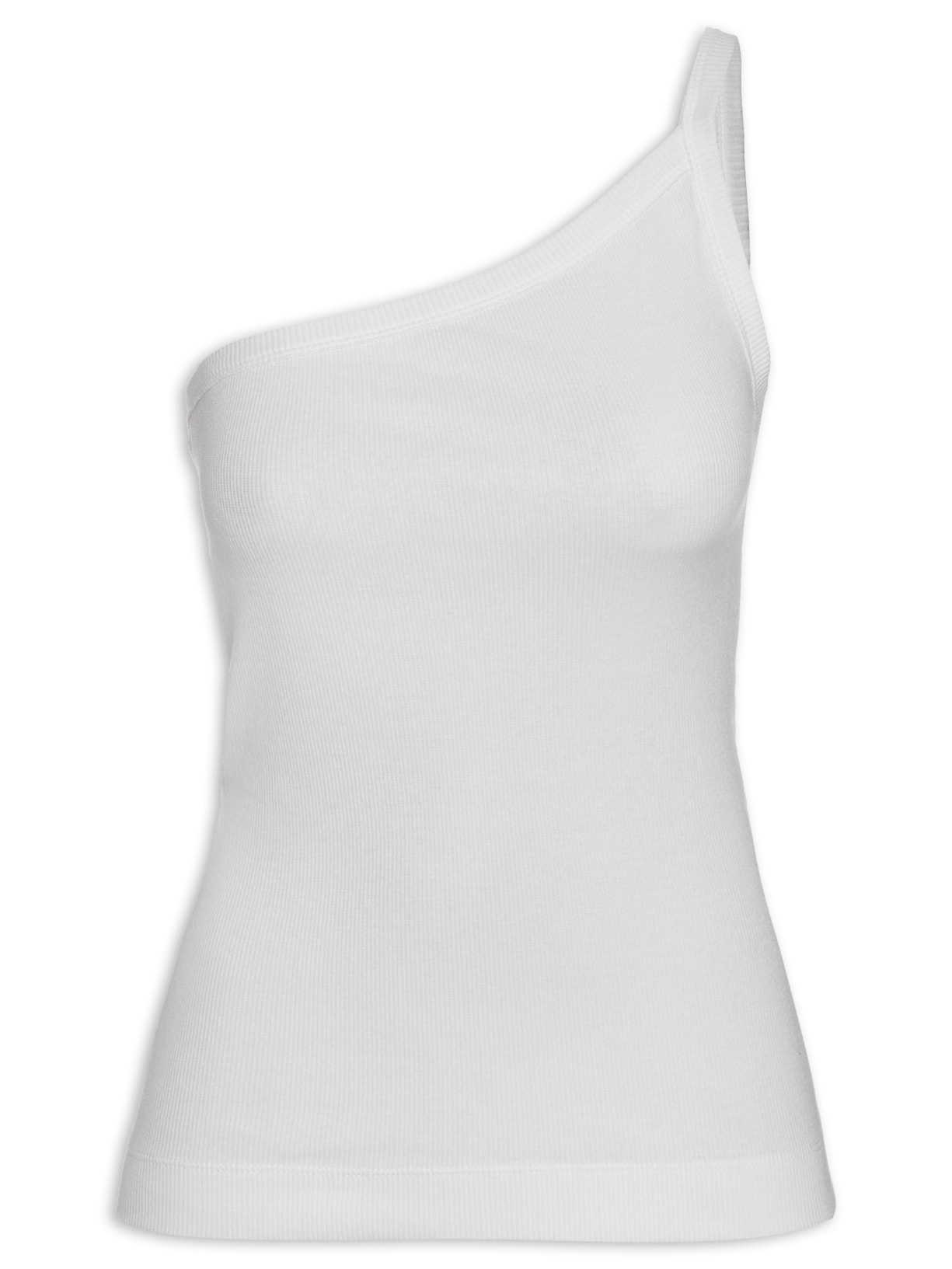 Blusa Feminina Ribana Basic Um Ombro Só - Off White