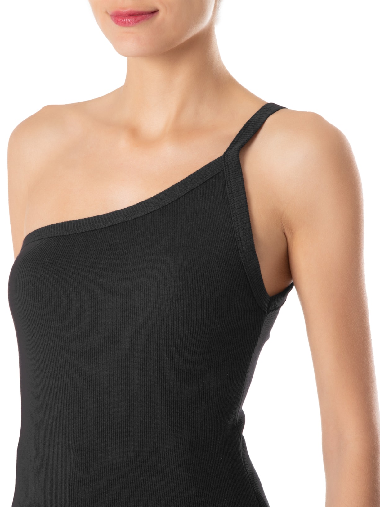 Blusa Feminina Ribana Basic Um Ombro Só Preto Animale