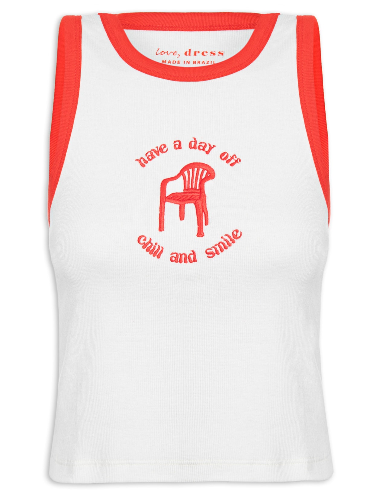 Blusa Feminina Ribana Bordado Day Off - Branco