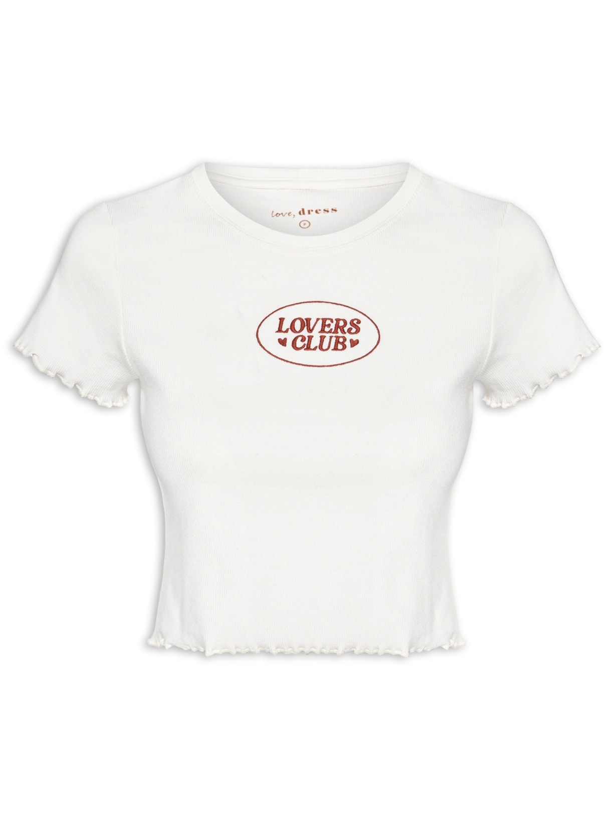 Blusa Feminina Ribana Bordado Lovers Club - Off White