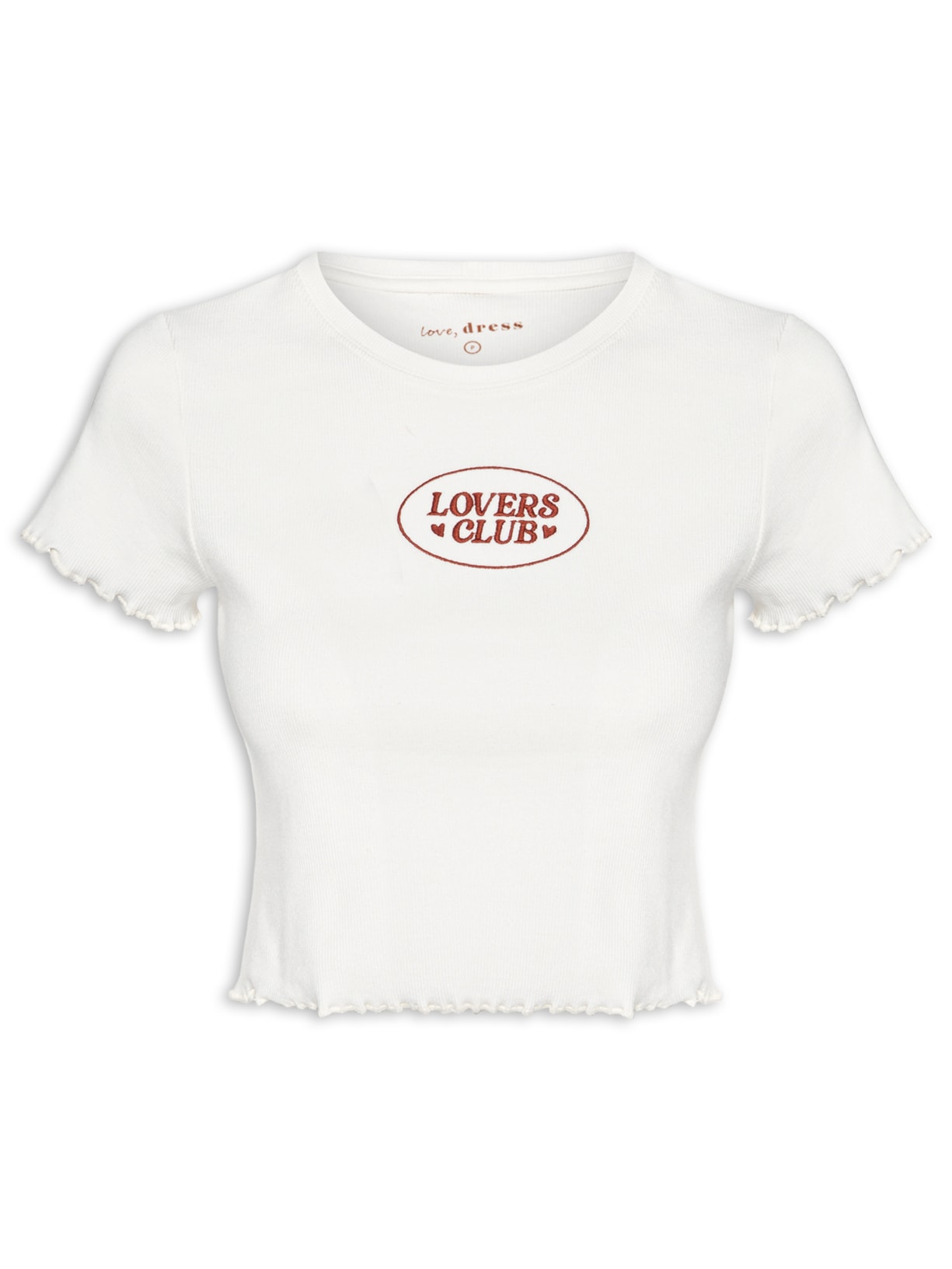 Blusa Feminina Ribana Bordado Lovers Club - Off White