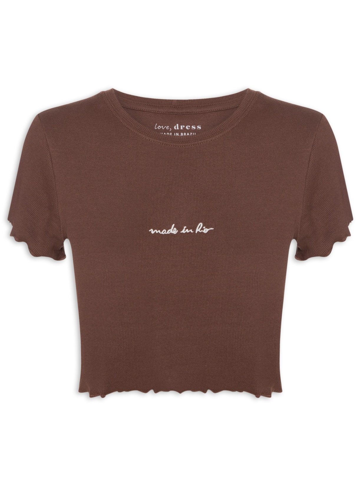 Blusa Feminina Ribana Bordado Made In Rio - Marrom