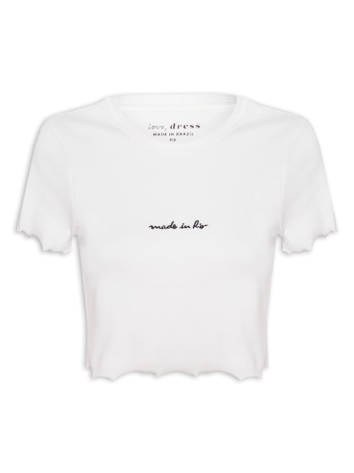 Blusa Feminina Ribana Bordado Made In Rio - Off White