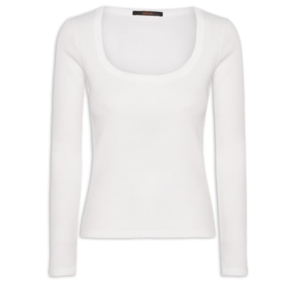 Blusa Feminina Ribana Manga Longa - Branco