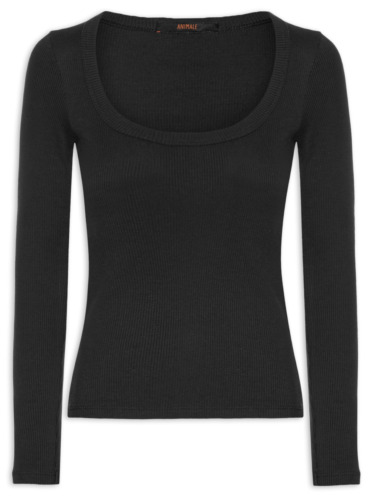 Blusa Feminina Ribana Manga Longa Preto Animale