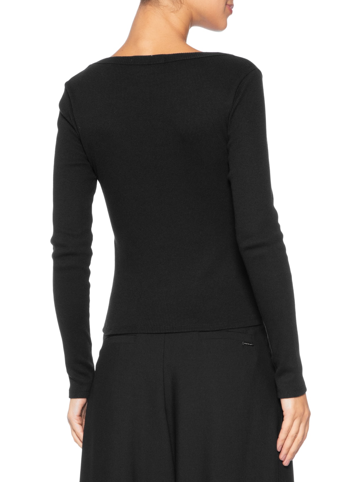 Blusa Feminina Ribana Manga Longa Preto Animale