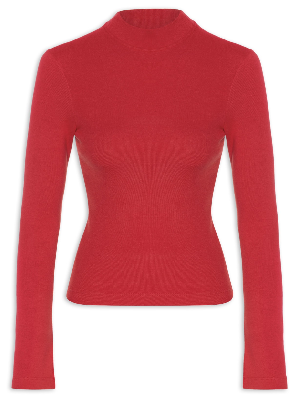 Blusa Feminina Ribana Manga Longa - Vermelho