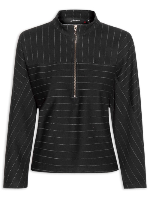 Blusa Feminina Risca De Giz Stella - Preto