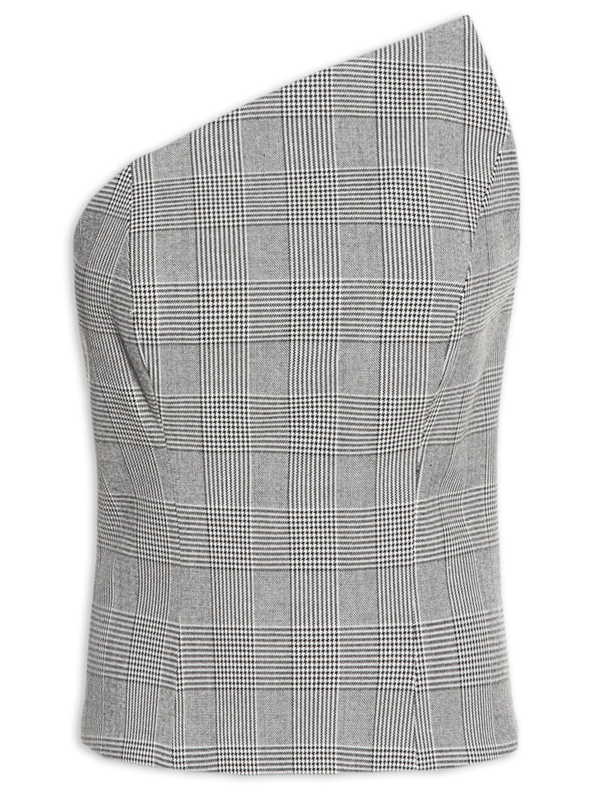 Blusa Feminina Roma Xadrez - Cinza