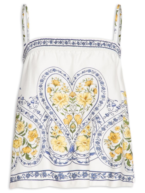 Blusa Feminina Romance Boho E - Azul