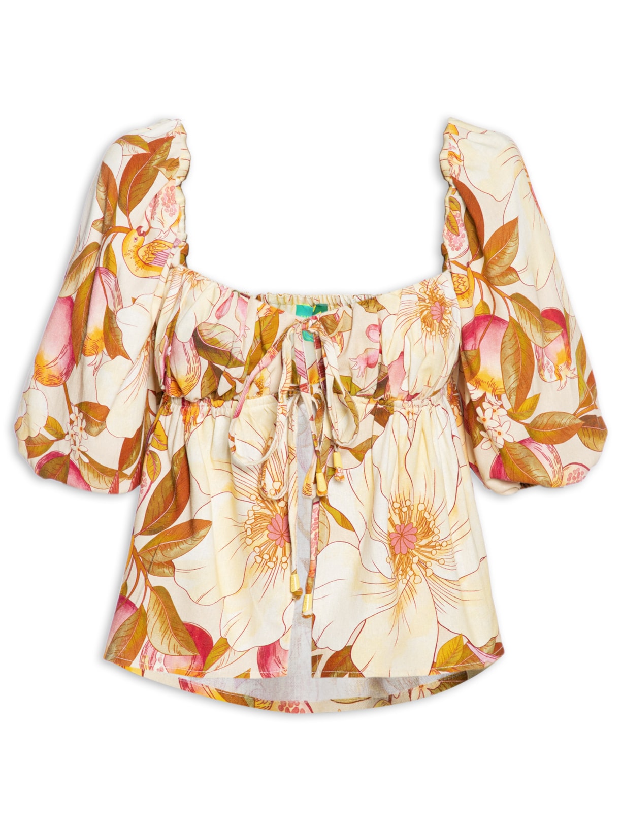 Blusa Feminina Romance De Flor - Amarelo