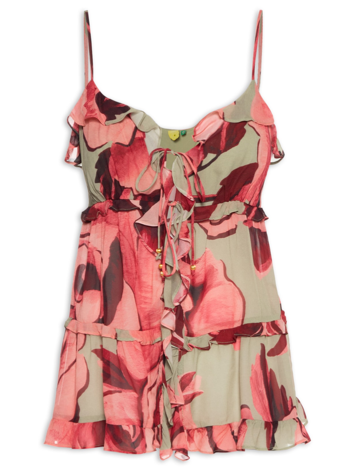 Blusa Feminina Rosas Pintadas - Verde