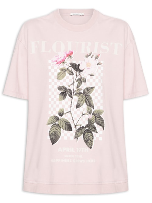 Blusa Feminina Rose Flourist - Rosa