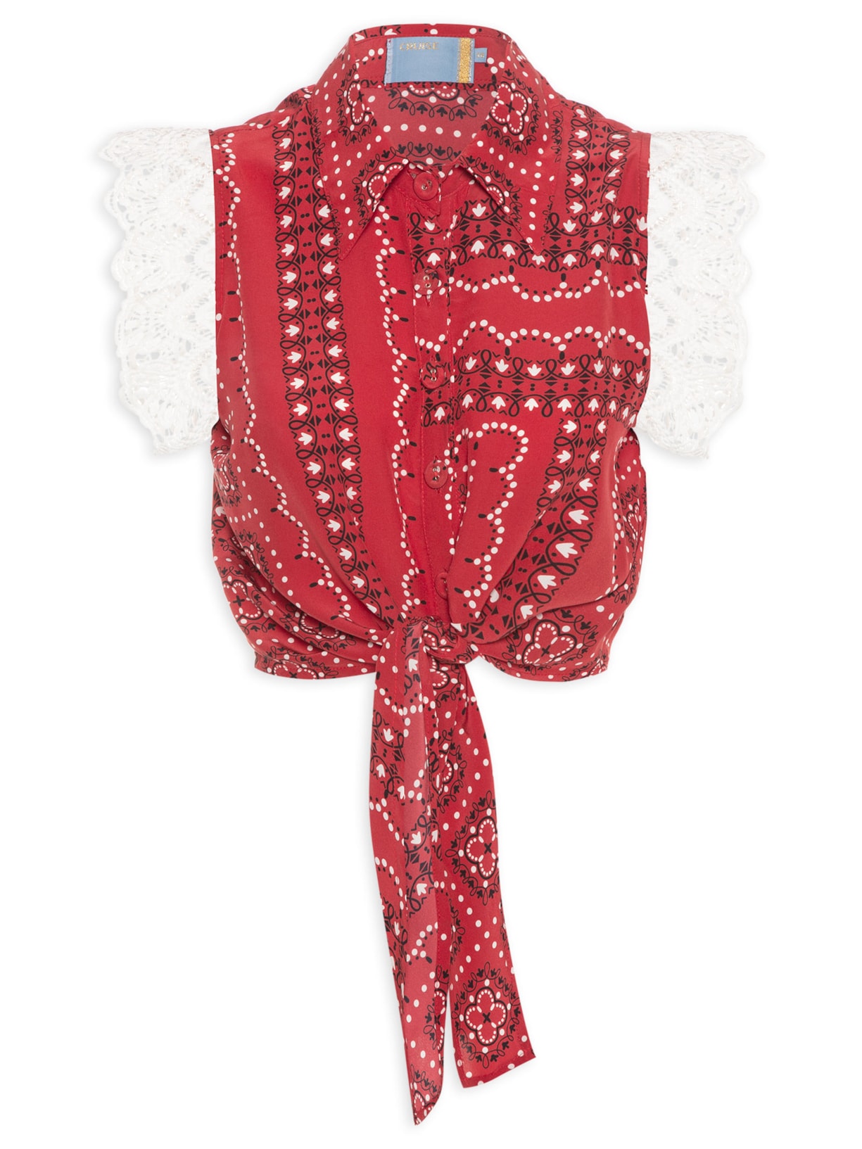 Blusa Feminina Sara Bandana - Vermelho