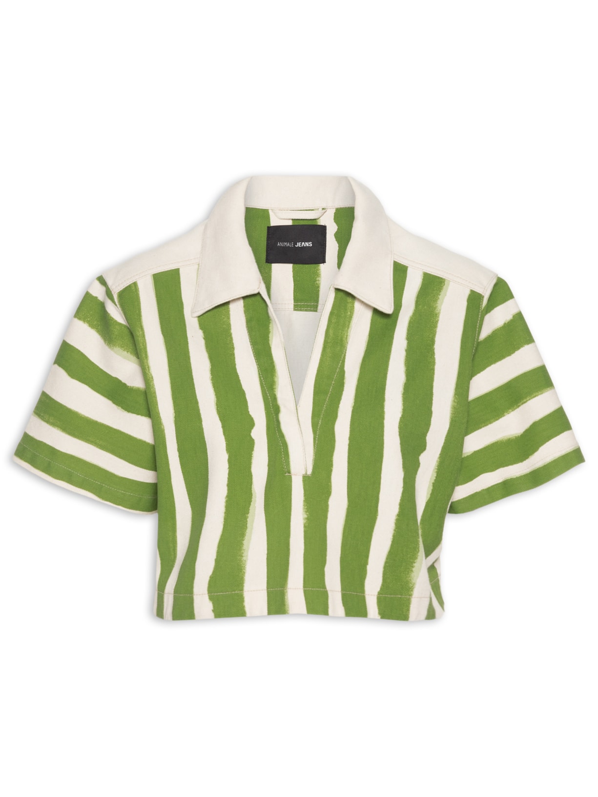 Blusa Feminina Sarja Estampa Listras - Verde