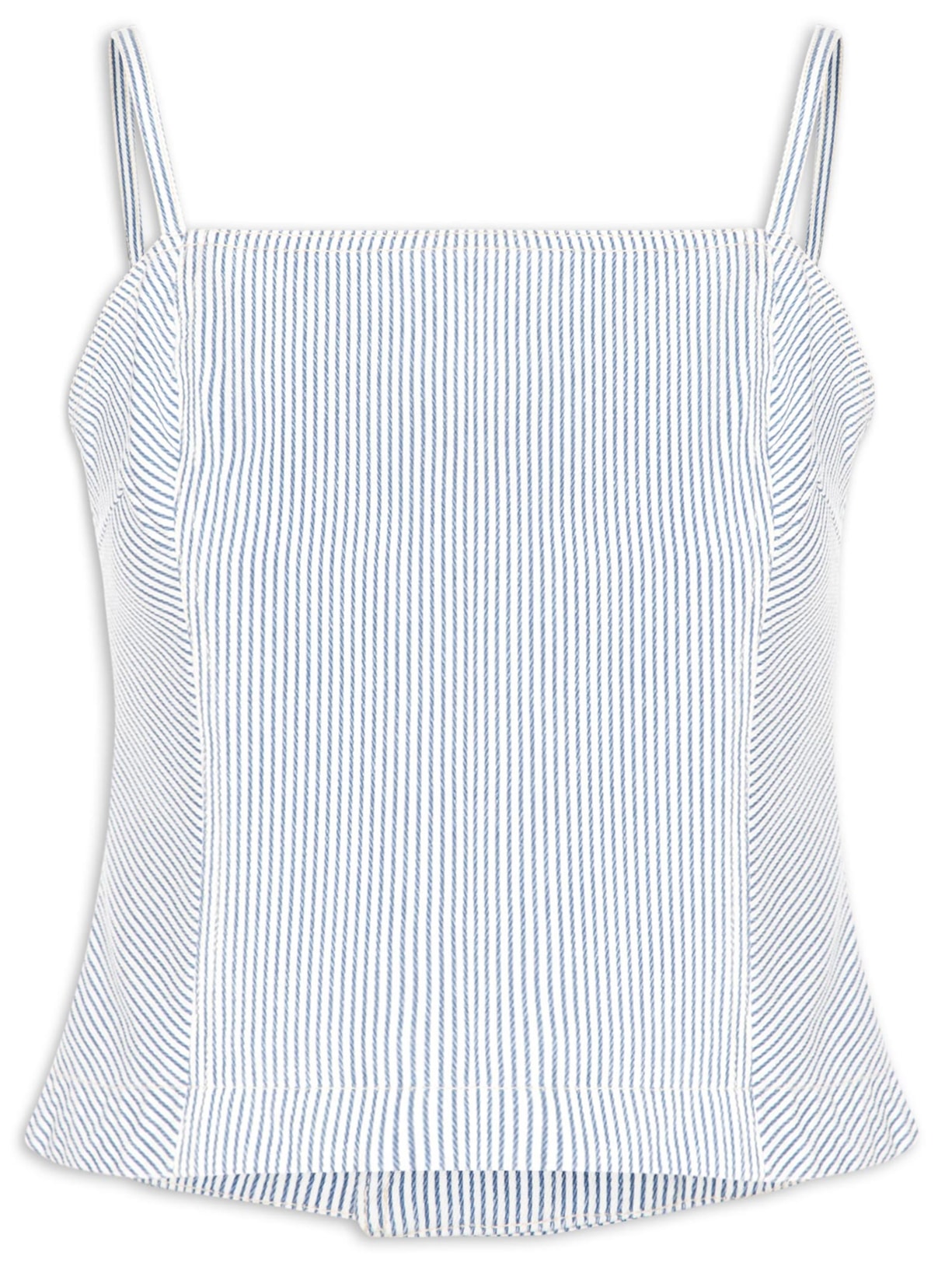 Blusa Feminina Sarja Lista Denim Azul Dress To