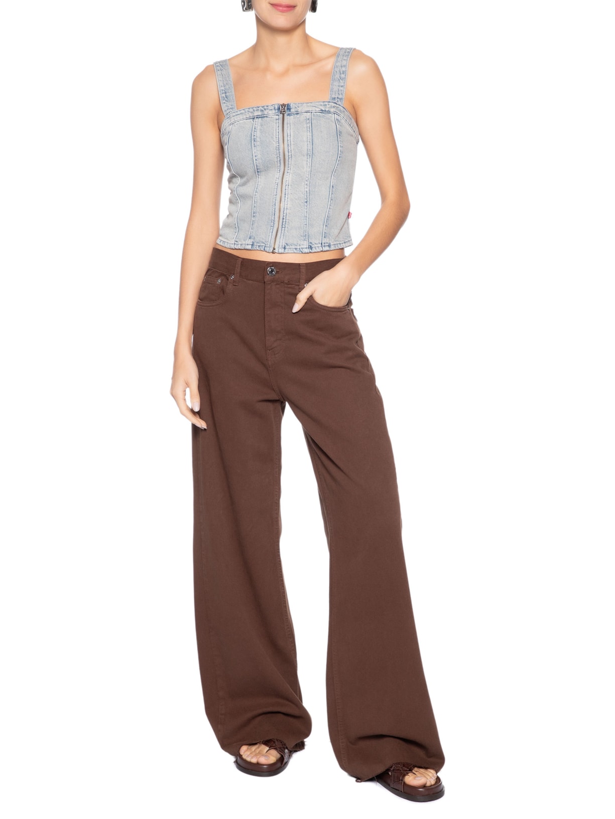 Blusa Feminina Sculpted Bustier Cinza Levi's