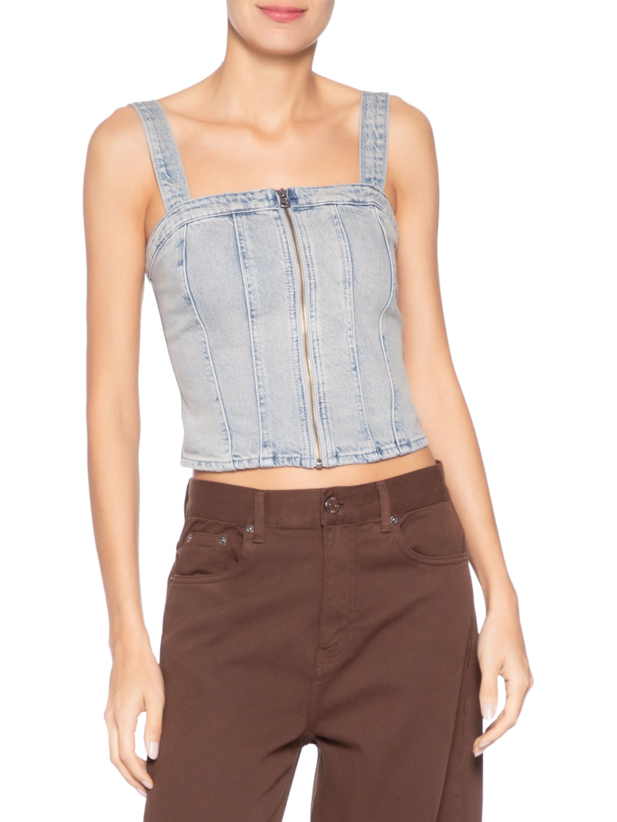 Blusa Feminina Sculpted Bustier Cinza Levi's