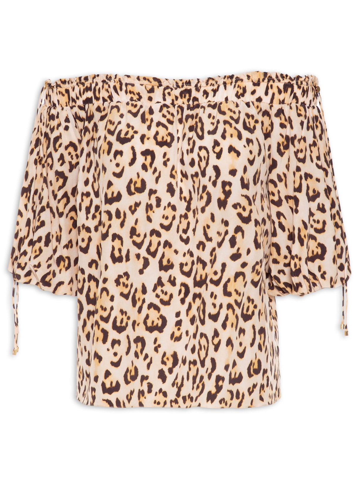 Blusa Feminina Seda Onça Balone - Animal Print