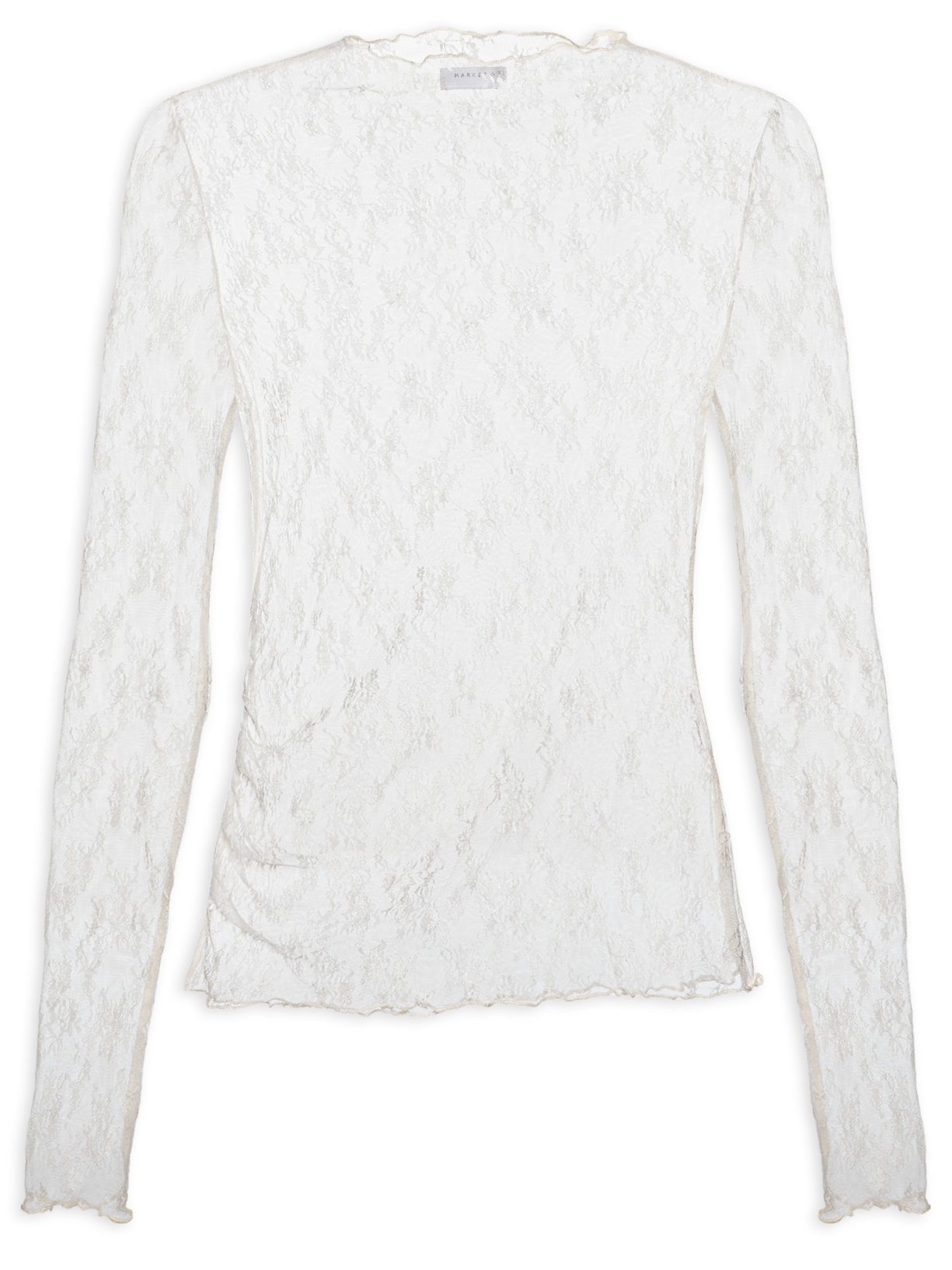 Blusa Feminina Segunda Pele Em Renda Off White Market 33
