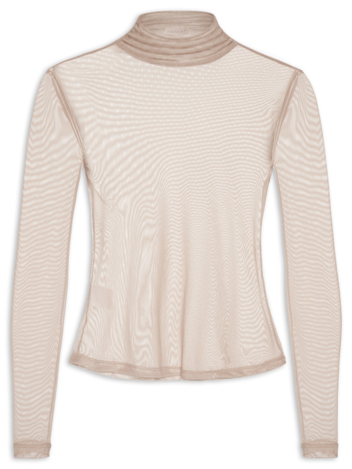 Blusa Feminina Segunda Pele Em Tule Bege Market 33
