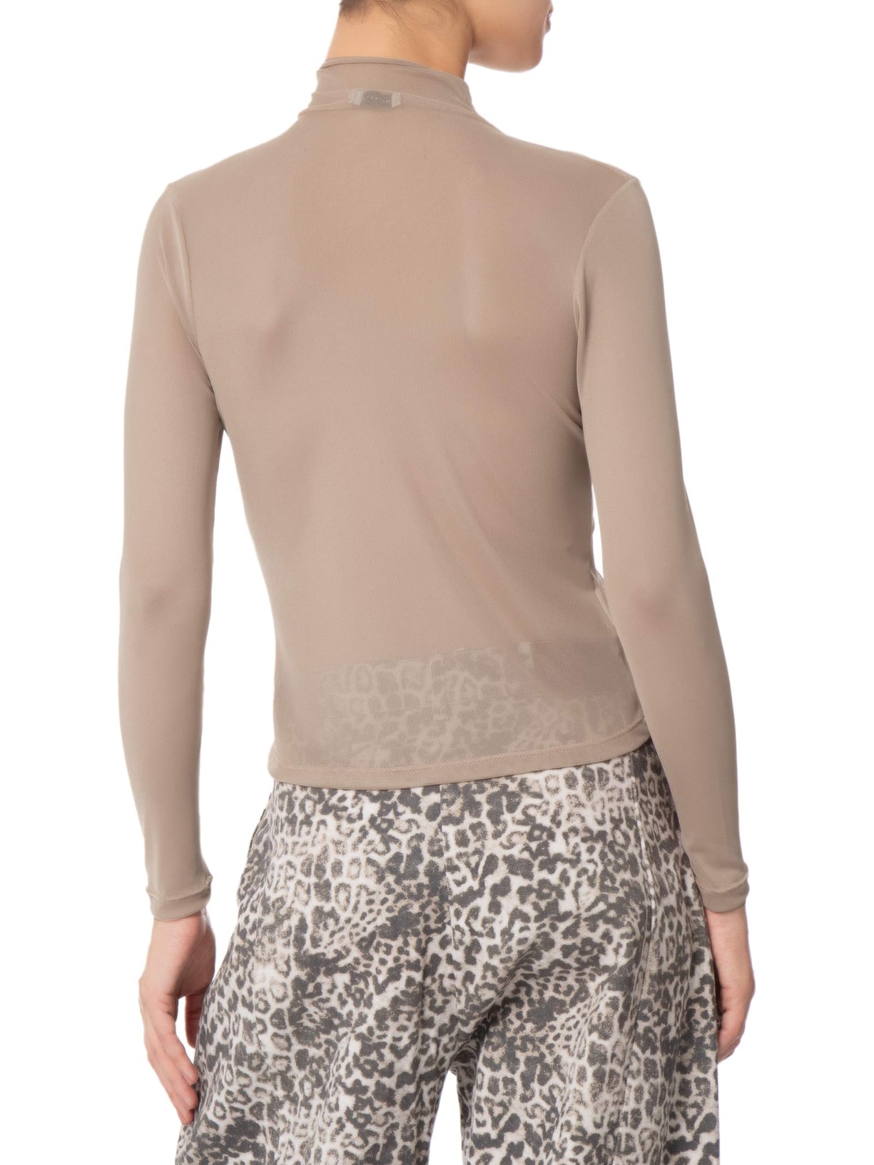 Blusa Feminina Segunda Pele Em Tule Bege Market 33