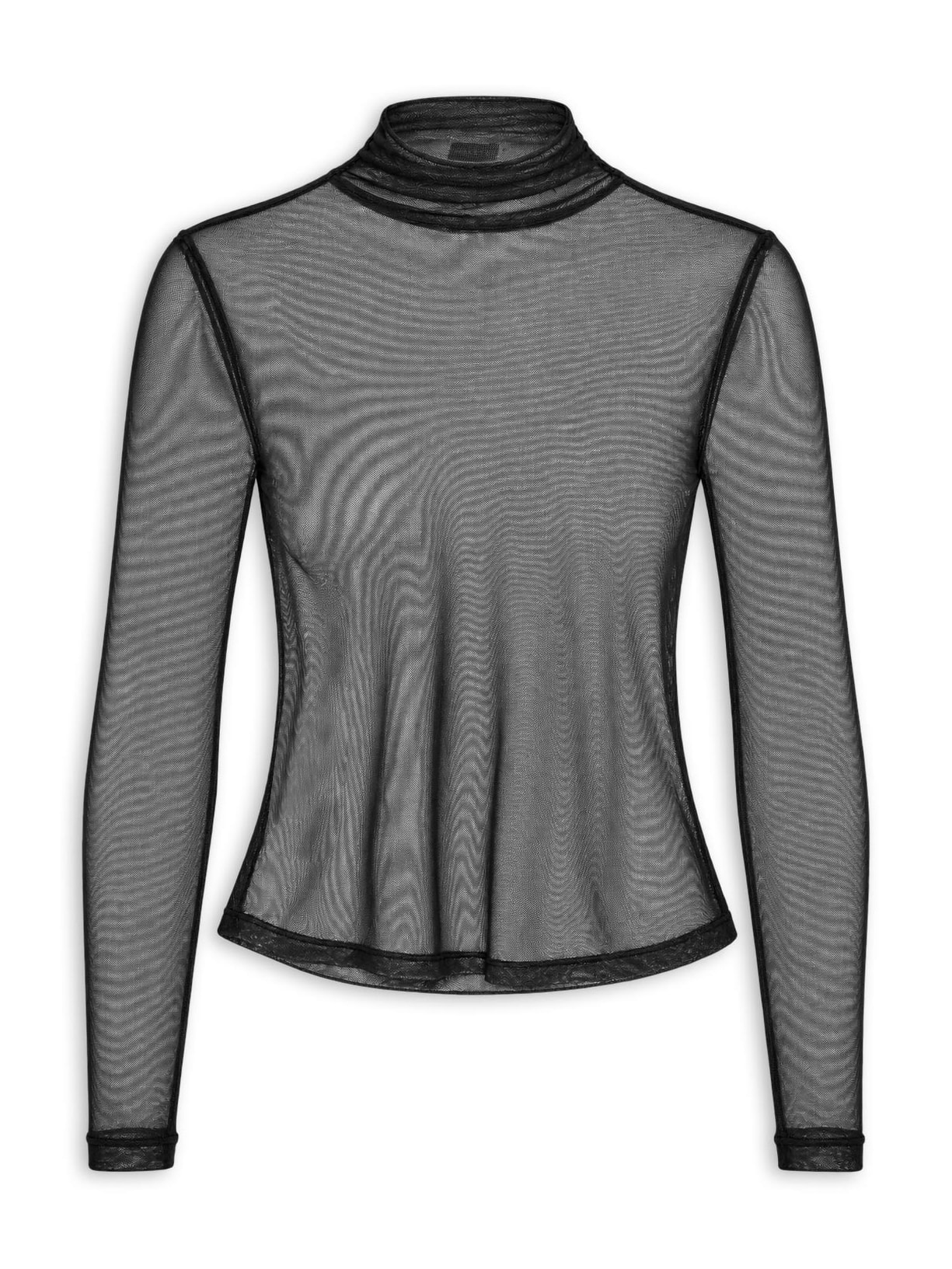 Blusa Feminina Segunda Pele Em Tule Preto Market 33