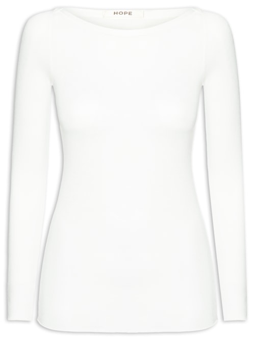 Blusa Feminina Segunda Pele Em Viscose Levíssima - Branco
