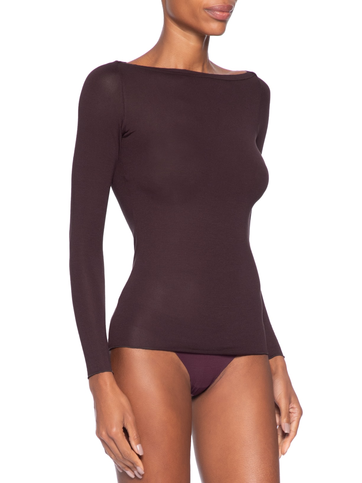 Blusa Feminina Segunda Pele Em Viscose Levíssima Marrom Hope