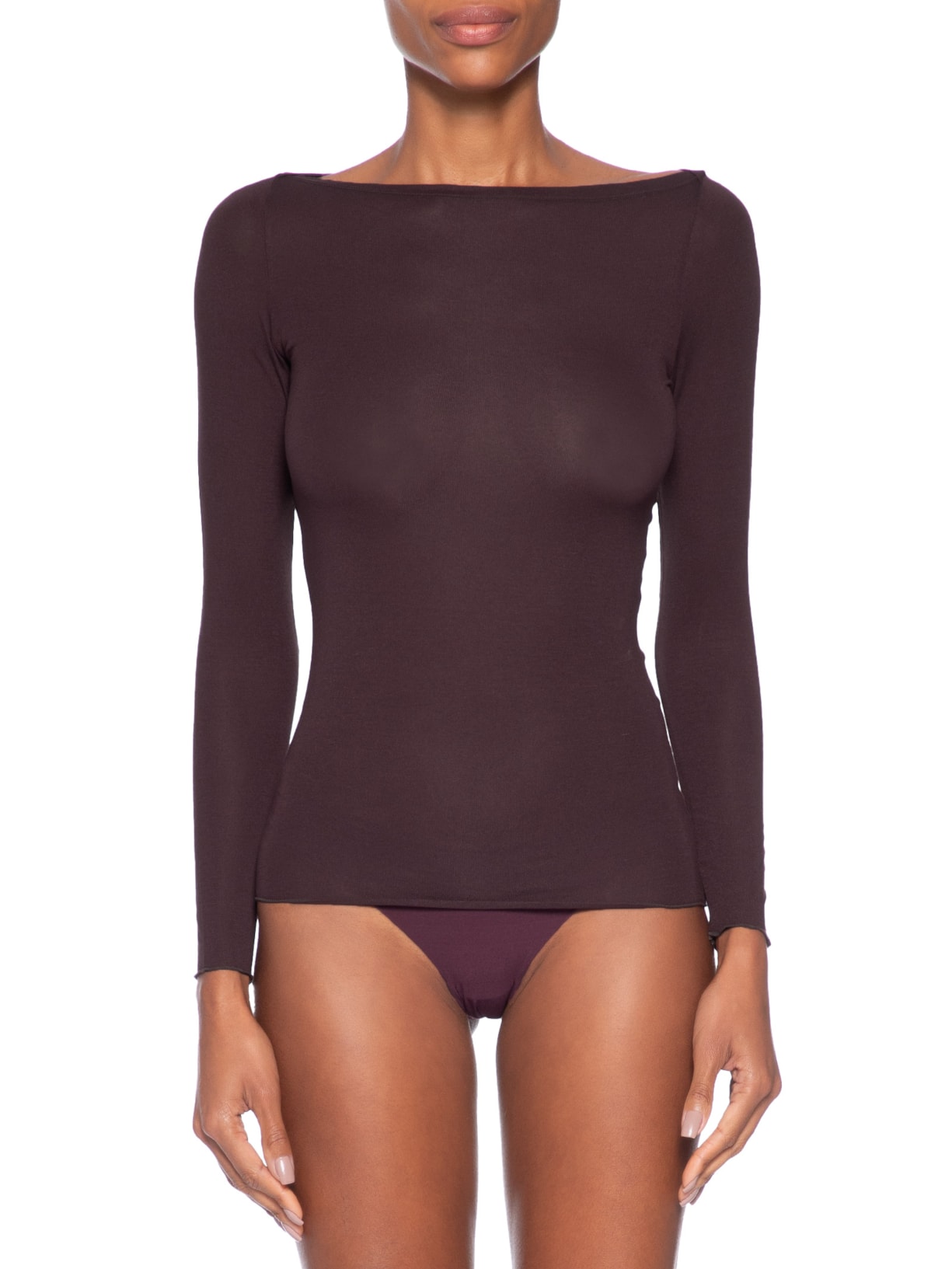 Blusa Feminina Segunda Pele Em Viscose Levíssima Marrom Hope