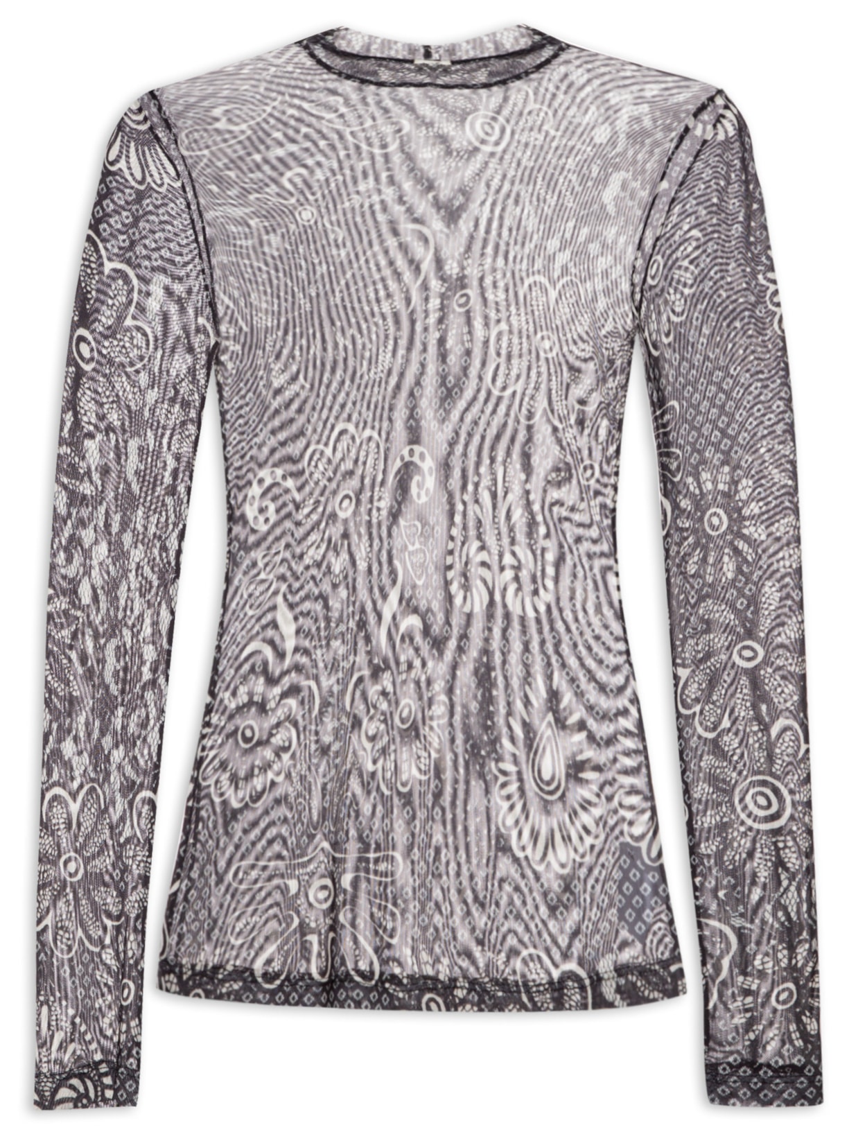 Blusa Feminina Segunda Pele Estampa Desejo - Preto