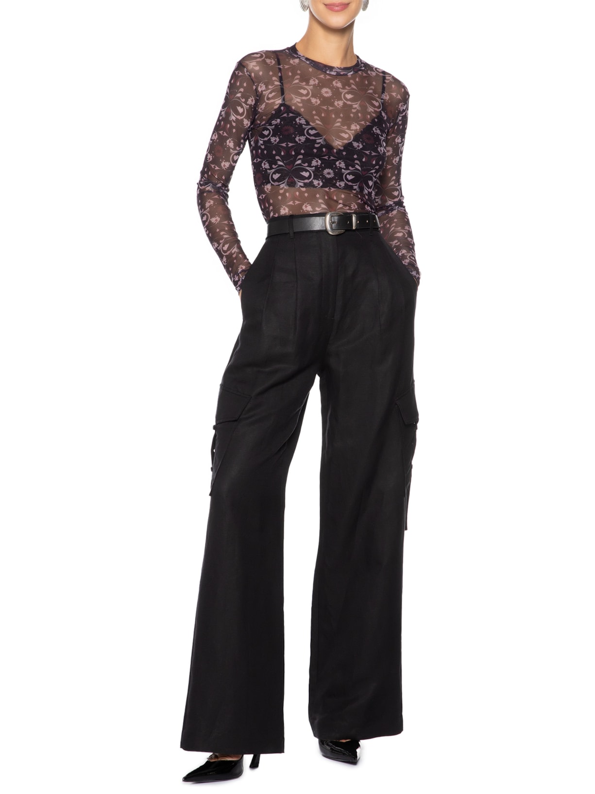 Blusa Feminina Segunda Pele Flora Preto J.chermann