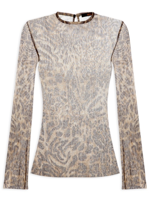 Blusa Feminina Segunda Pele Leopardo - Animal Print