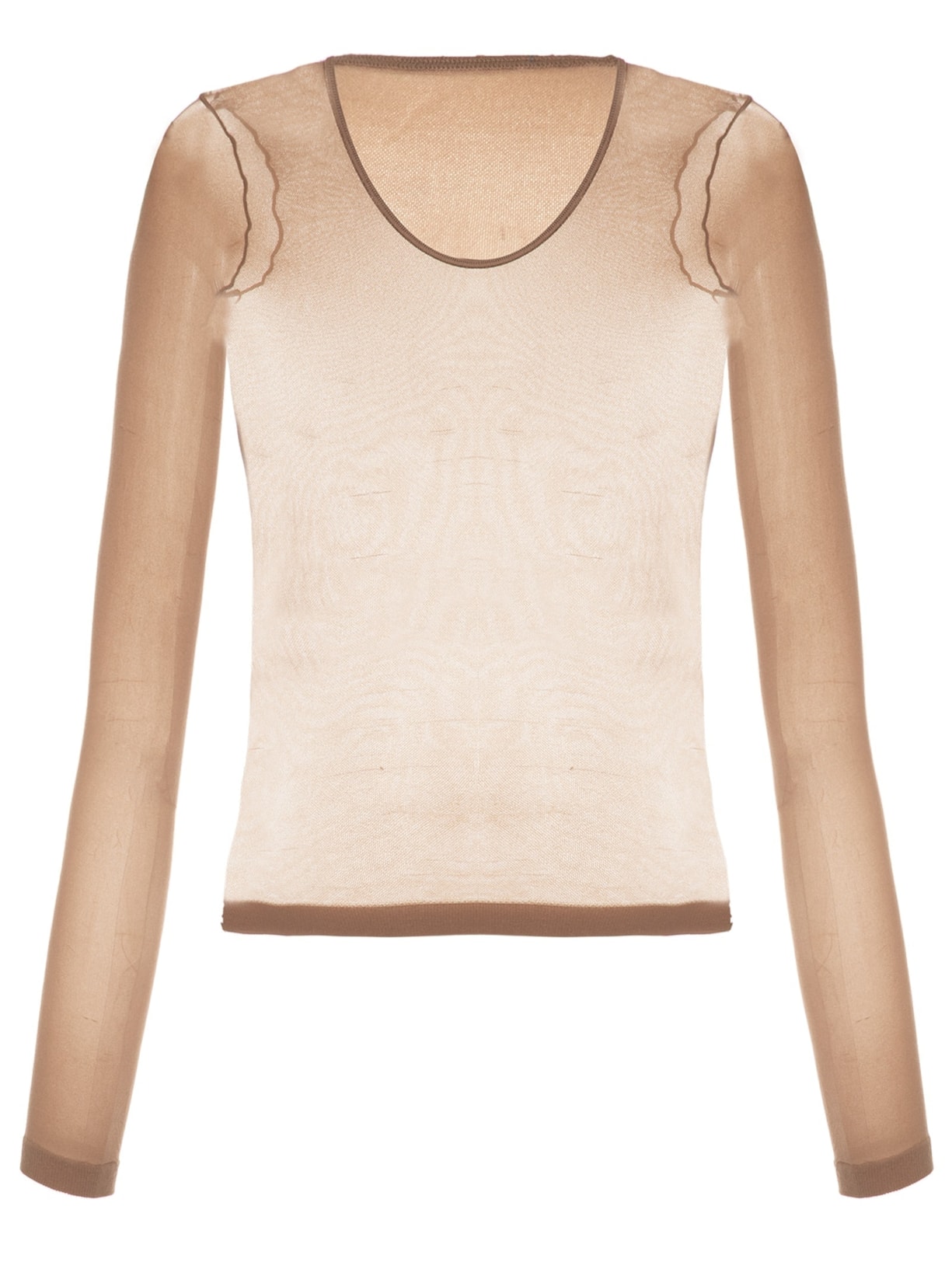 Blusa Feminina Segunda Pele Manga Longa Fio 40 Bege Lupo