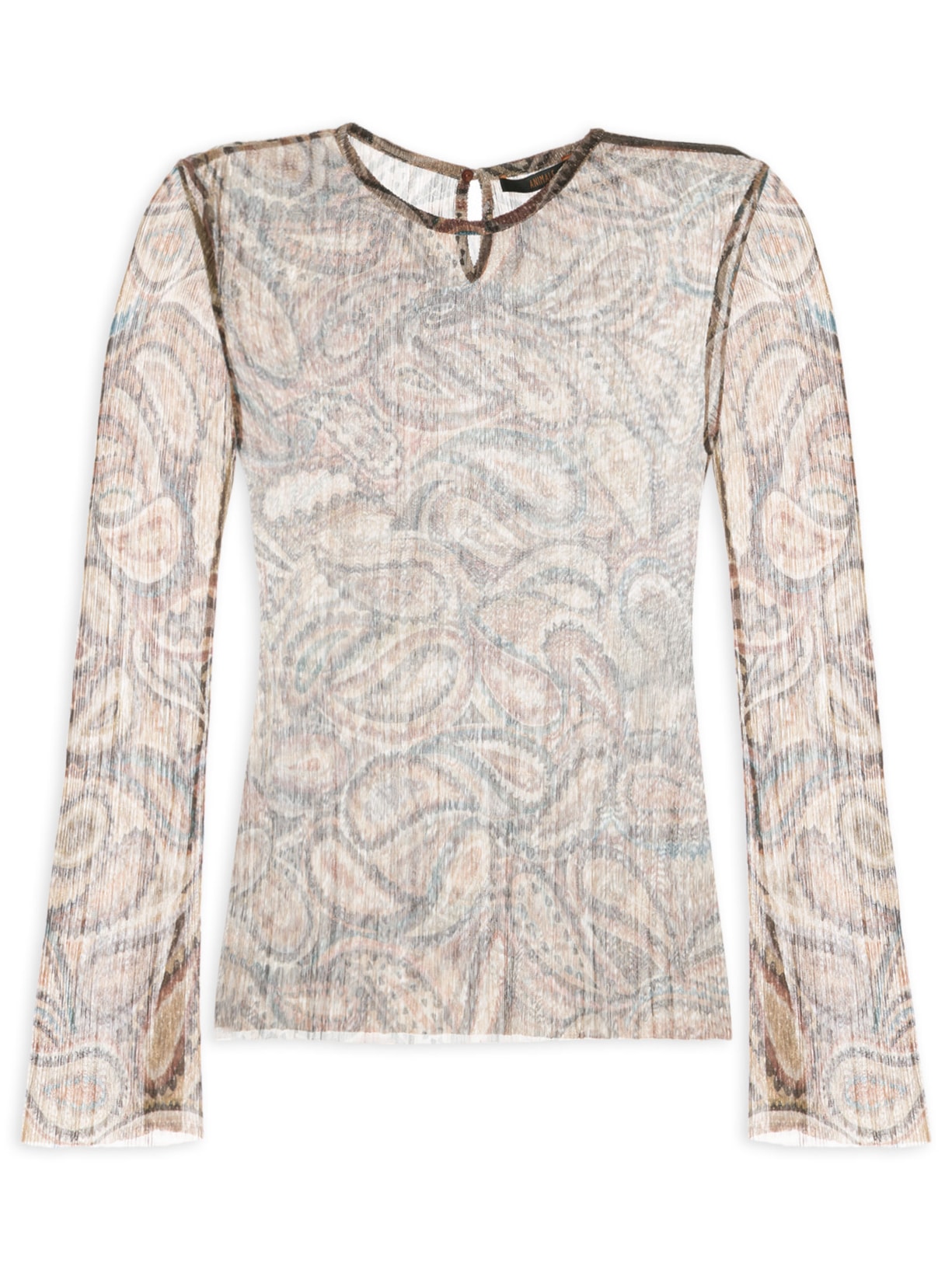 Blusa Feminina Segunda Pele Paisley Marrom Animale