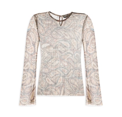 Blusa Feminina Segunda Pele Paisley - Marrom