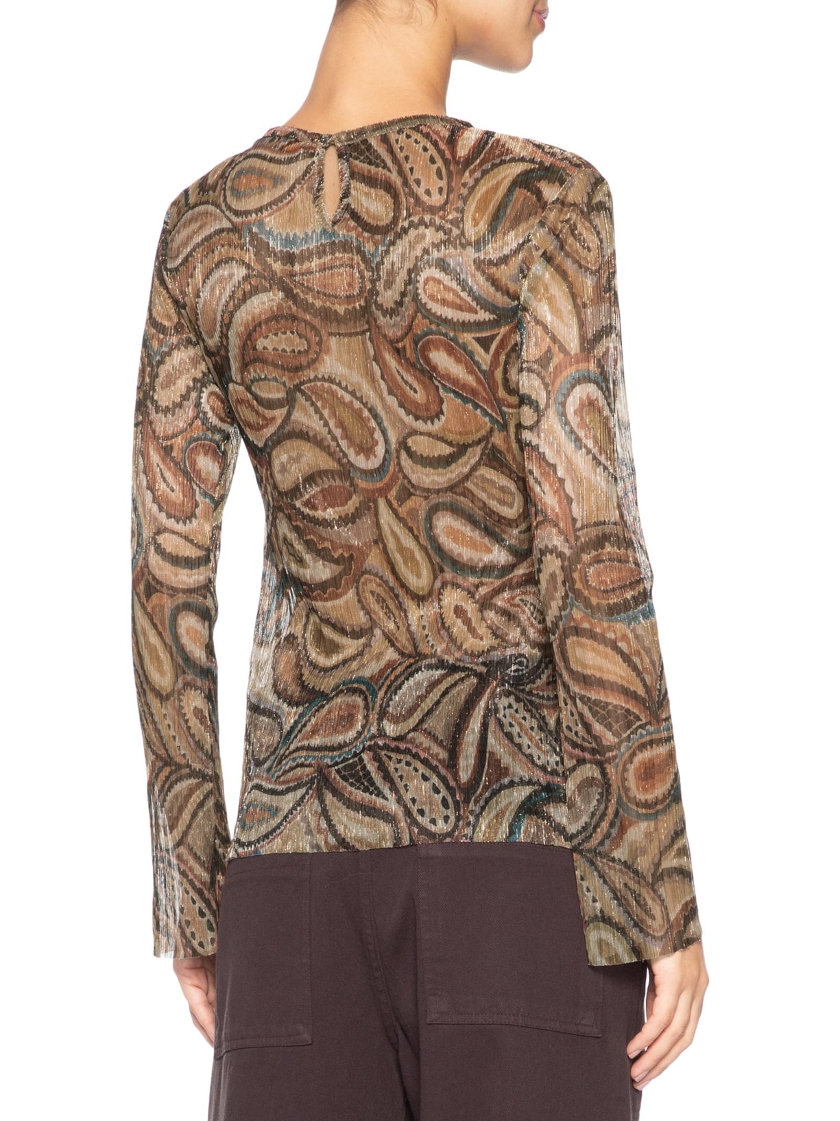 Blusa Feminina Segunda Pele Paisley Marrom Animale