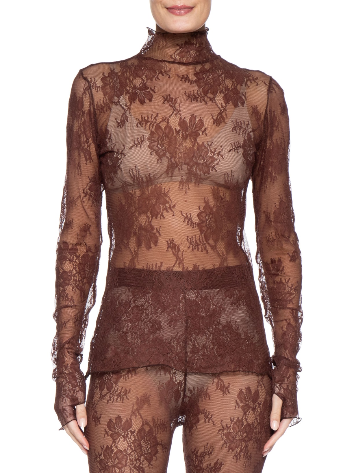 Blusa Feminina Segunda Pele Palais Marrom Framed
