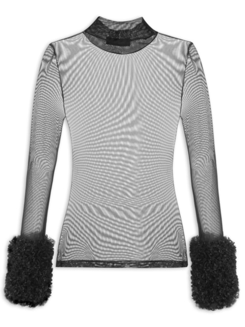 Blusa Feminina Segunda Pele Punho - Preto