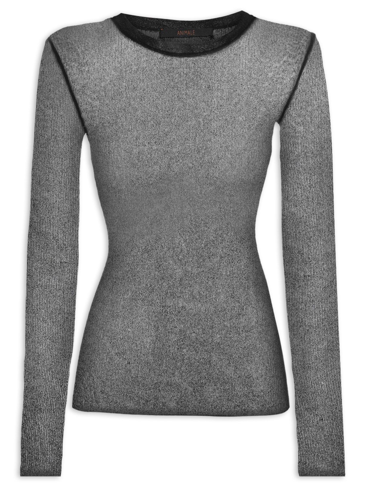 Blusa Feminina Segunda Pele Tricot Preto Animale
