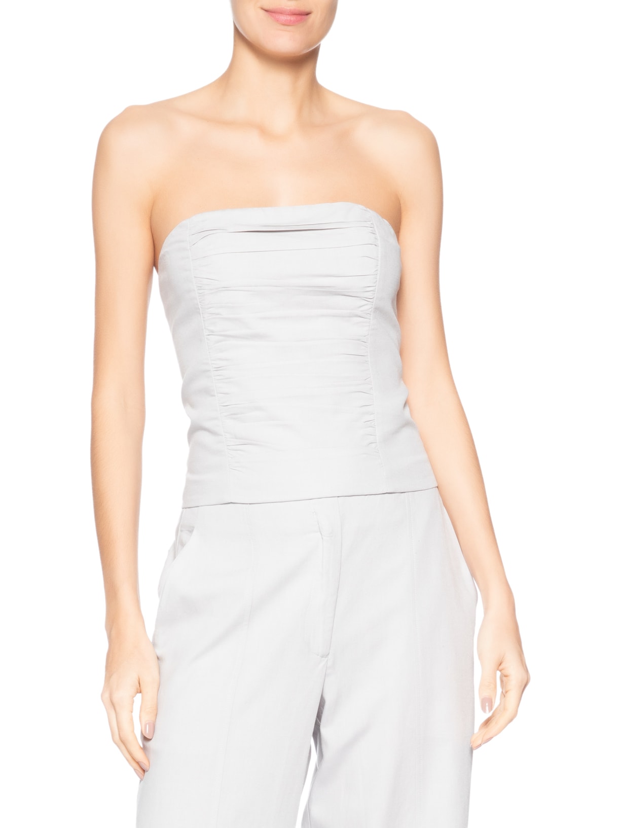 Blusa Feminina Sem Alça Azul Animale Jeans