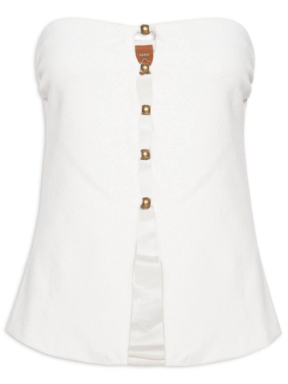 Blusa Feminina Sem Alça Branco Farm