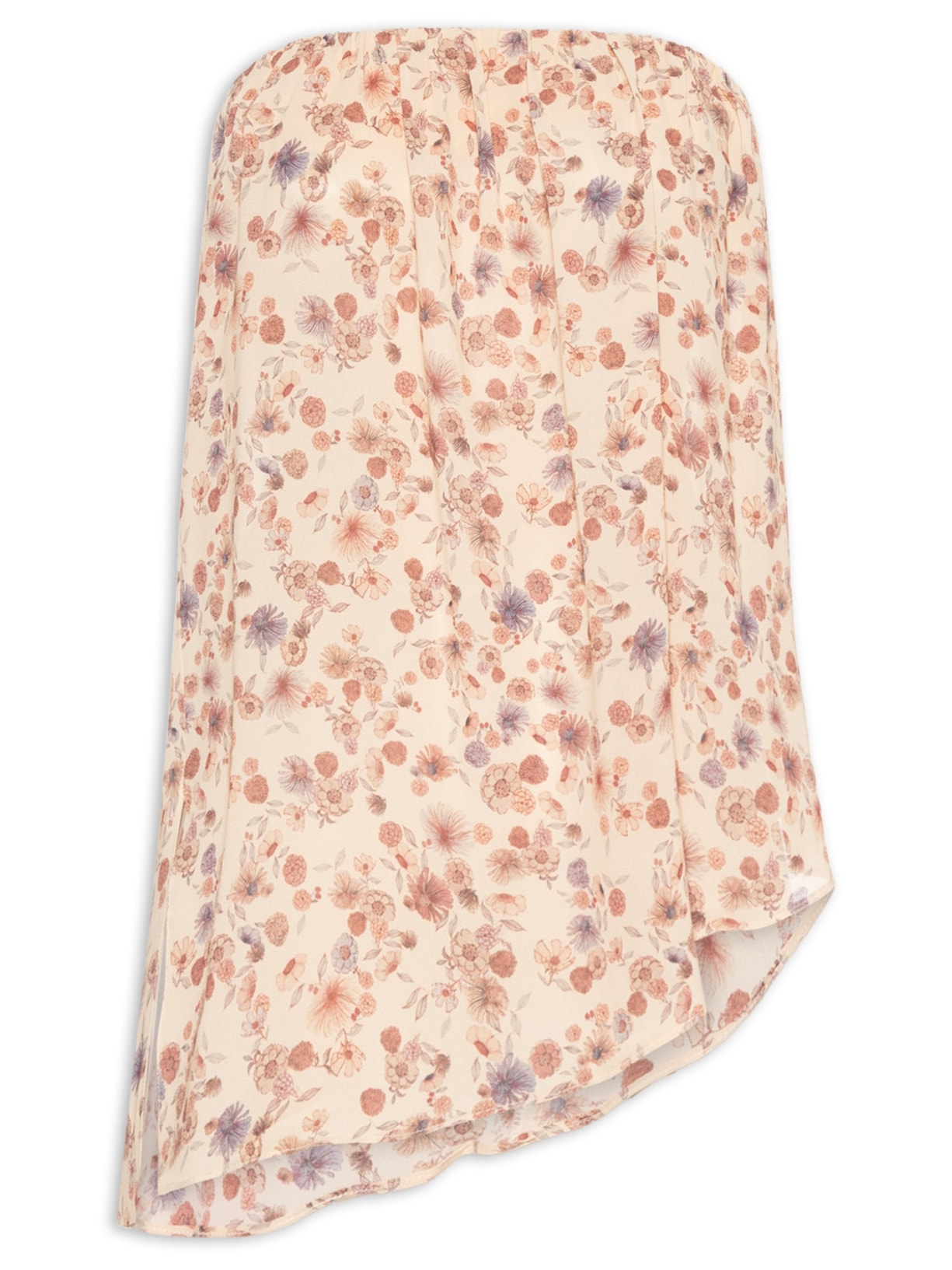 Blusa Feminina Sem Alça Ggt Estampa Fleur Bege Maria Filó